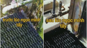 TẨY CÁU CẶN CHO THÁP GIẢI NHIỆT . 
